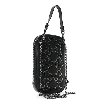 Christian Dior Lambskin Cannage Lucky Star Studded Lady Dior Phone Holder  Black 3 of 10