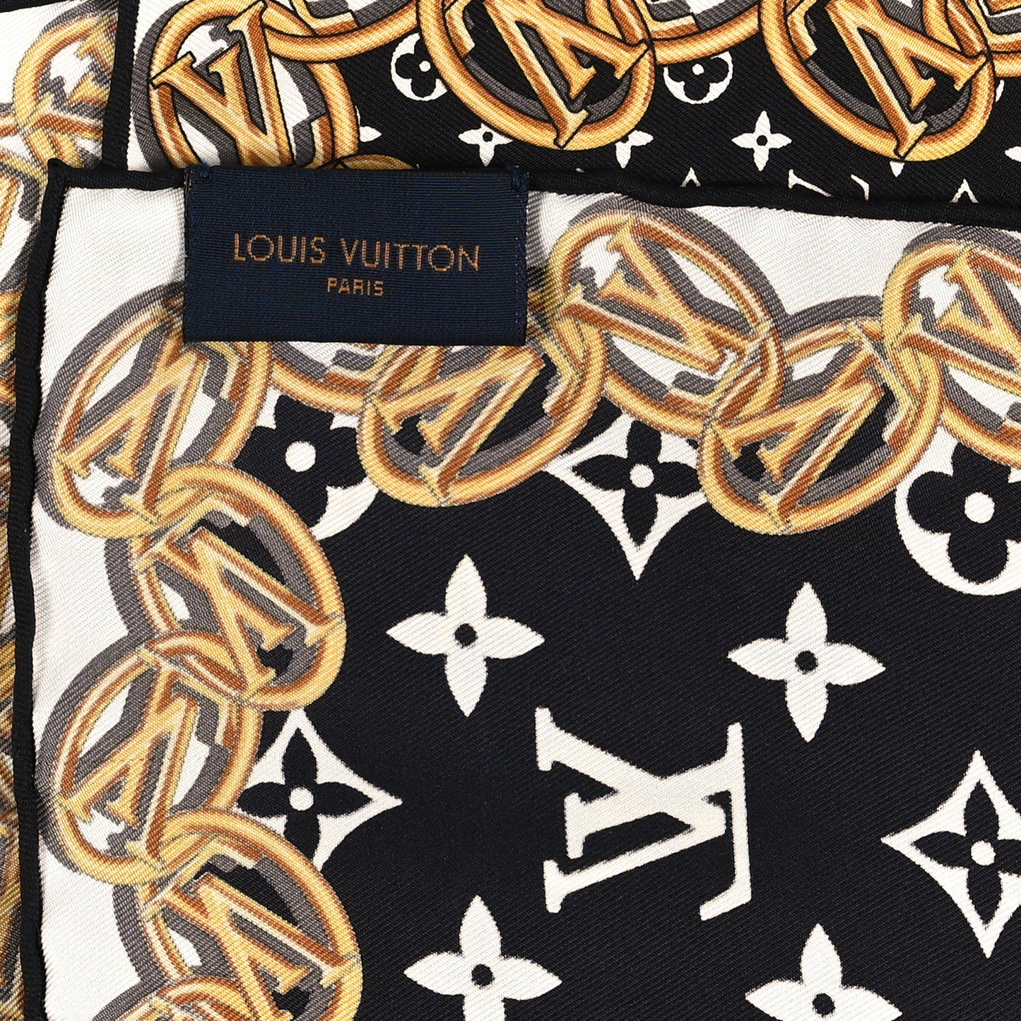 Silk Monogram Forever Square Scarf Brown