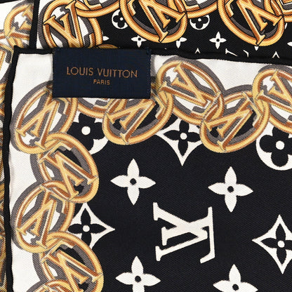 Louis Vuitton Silk Monogram Forever Square Scarf Brown 2 of 3