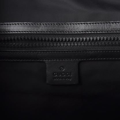 Gucci Mesh Web Hollywood Embroidered Double Buckle Backpack Black 7 of 9