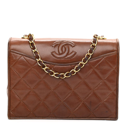 Chanel Lambskin Quilted CC Single Flap Brown 1 of 11