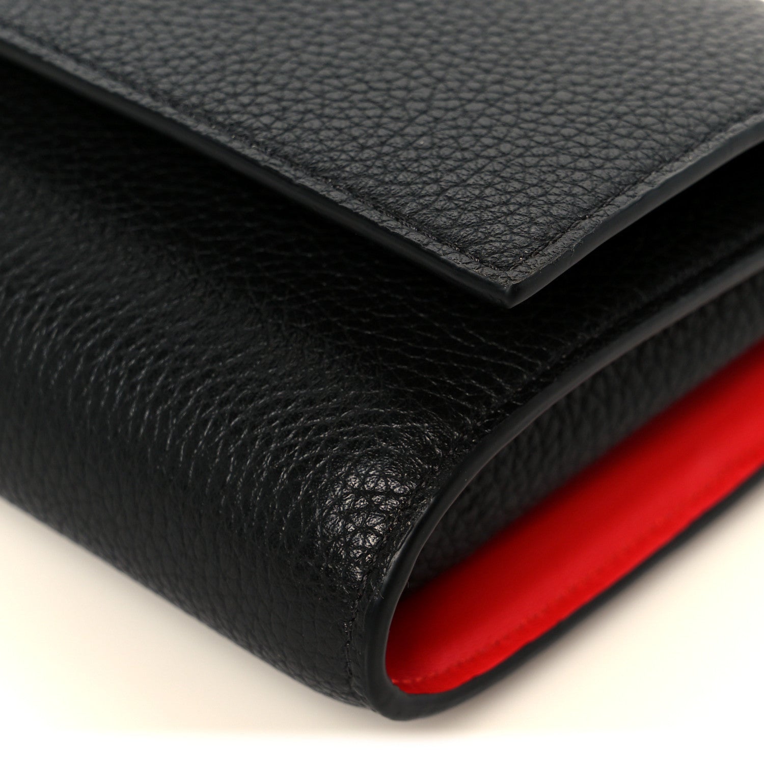 Christian Louboutin Grained Calfskin By My Side Wallet On Chain Black 10 of 11
