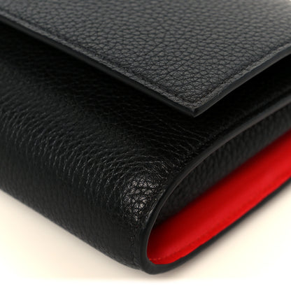 Christian Louboutin Grained Calfskin By My Side Wallet On Chain Black 10 of 11