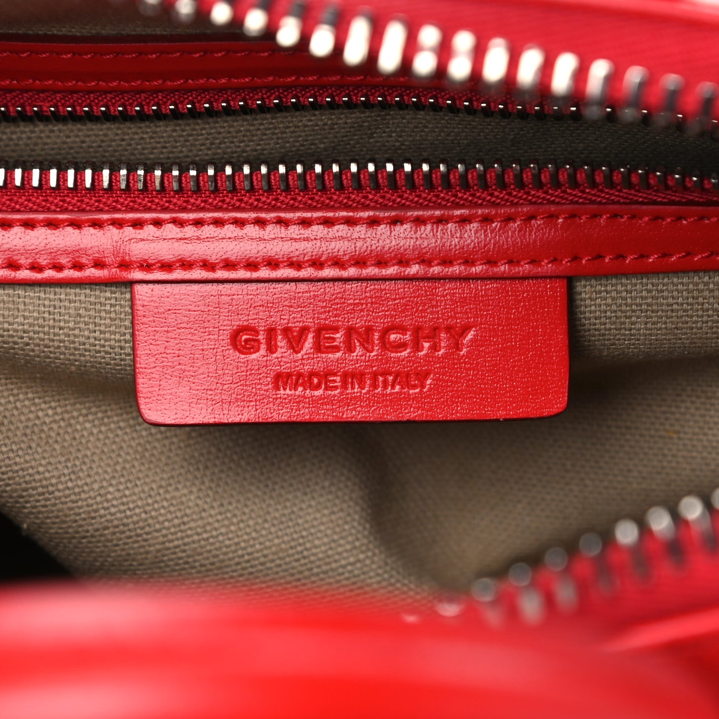 Shiny Lord Calfskin Mini Antigona Red
