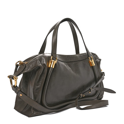 Chloe Natural Shiny Calfskin Small Paraty 24 Bag Flannel Grey 3 of 10