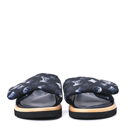 Louis Vuitton Nylon Monogram Womens Pool Pillow Comfort Mules 37 Navy Blue 2 of 8