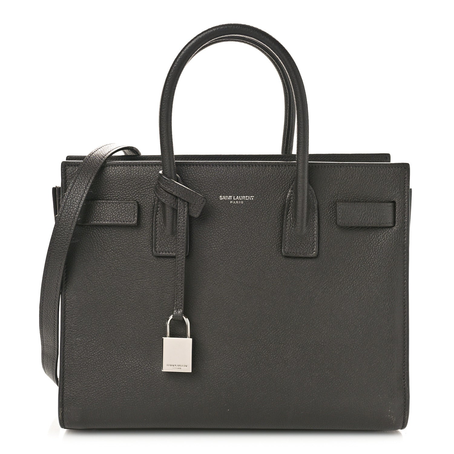 Saint Laurent SAINT LAURENT Grain De Poudre Small Sac De Jour Dark Smog 1 of 13