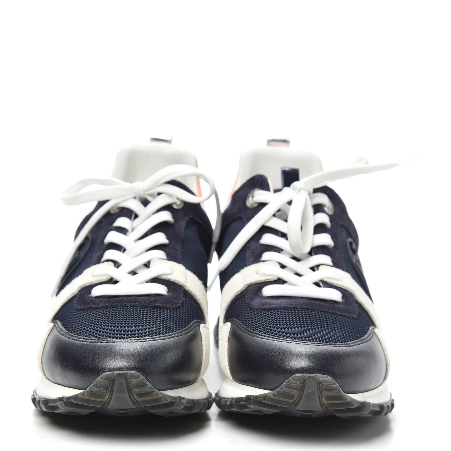 Suede Calfskin Run Away Sneakers 40 Blue Pink White