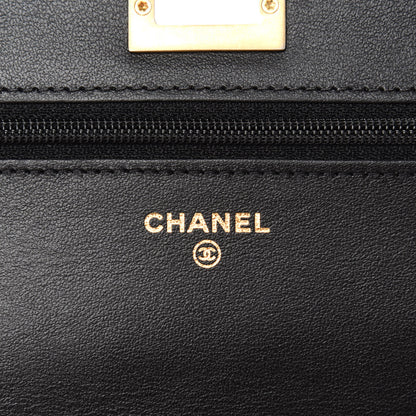 Chanel Aged Calfskin Quilted Reissue Wallet On Chain WOC Black 8 of 12