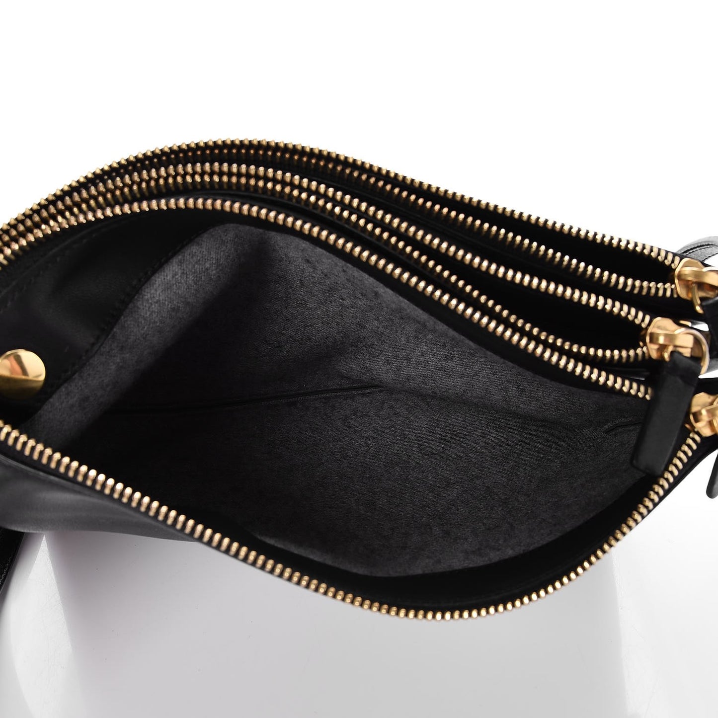 Lambskin Large Trio Crossbody Bag Black