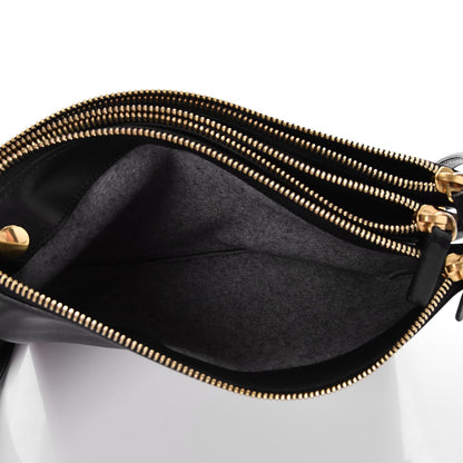 Celine Lambskin Large Trio Crossbody Bag Black 7 of 9