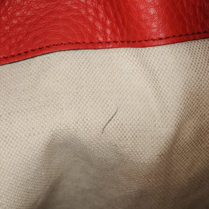 Gucci Pebbled Calfskin Small Soho Drawstring Backpack Tabasco Red 9 of 9