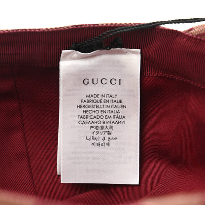 Gucci Monogram Textured Dollar Calfskin Zeno Baseball Hat M Camel Bordeaux 9 of 10
