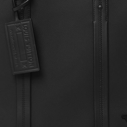 Louis Vuitton Grained Calfskin LV Aerogram Tote Black 7 of 9