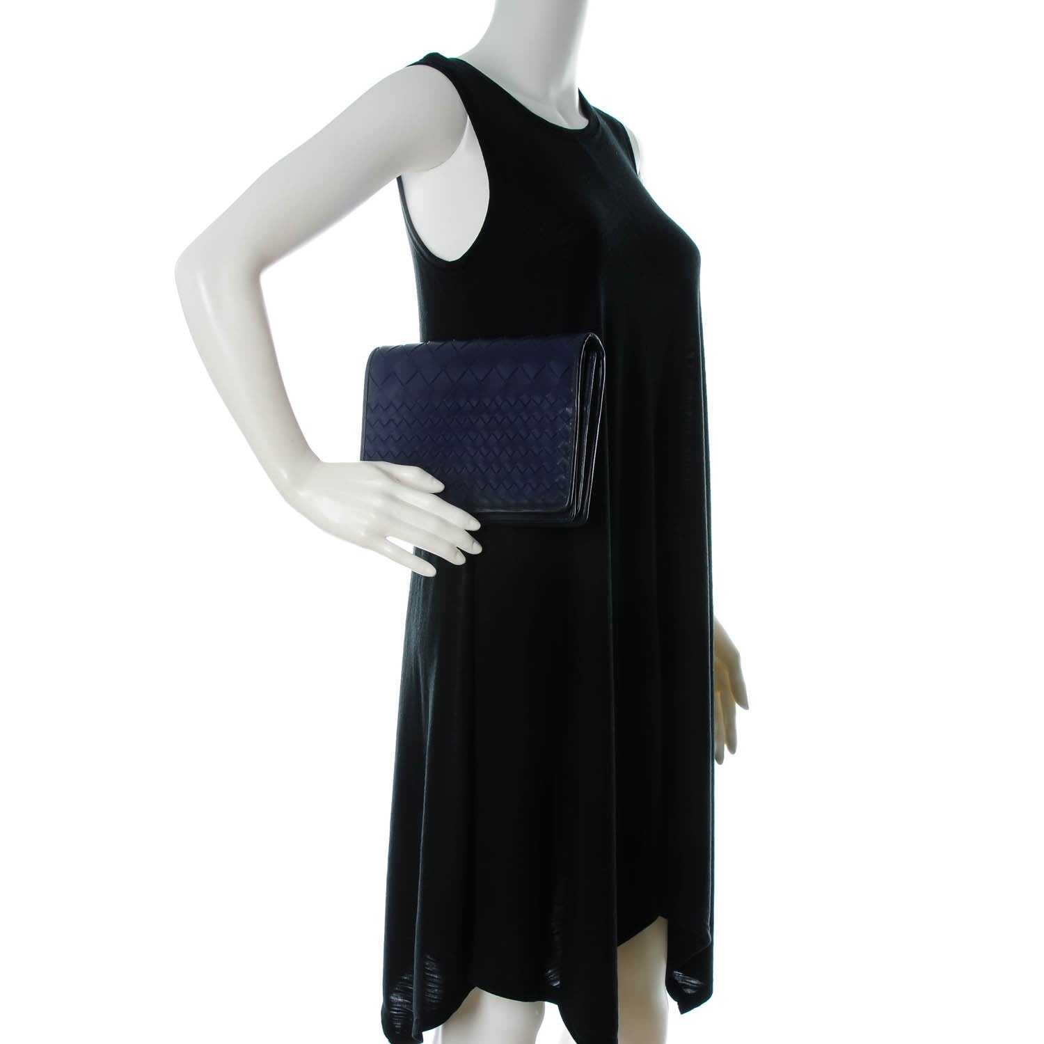 Bottega Veneta Nappa Intrecciato Medium Woven Clutch Atlantic 2 of 7