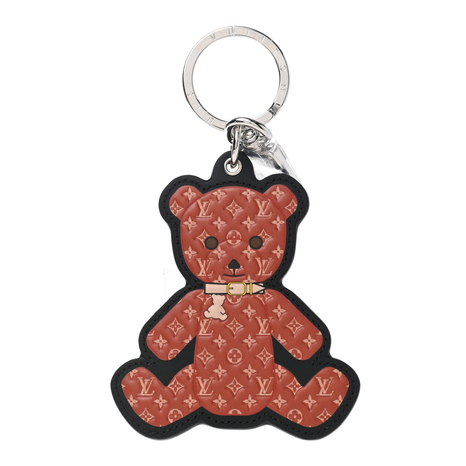 Louis Vuitton Monogram Teddy Bear Bag Charm Key Holder Brown 1 of 4
