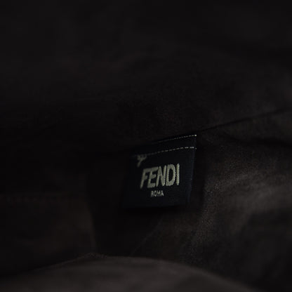 Fendi Vitello Baltico Dolce Shiny Nappa Lace Up DotCom Satchel Carbone Menta 10 of 11