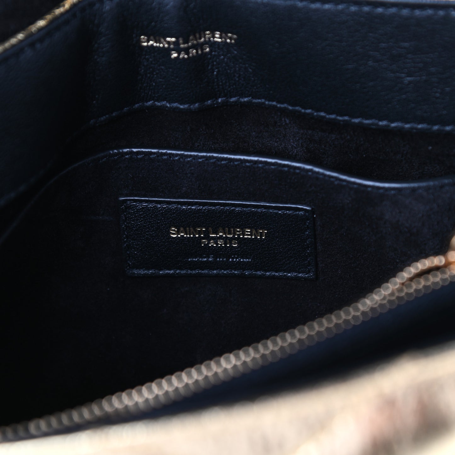 Metallic Calfskin Y Quilted Small Loulou Monogram Chain Satchel Gold