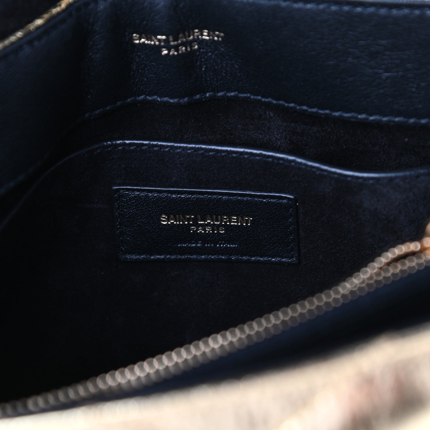 Saint Laurent Metallic Calfskin Y Quilted Small Loulou Monogram Chain Satchel Gold 6 of 9