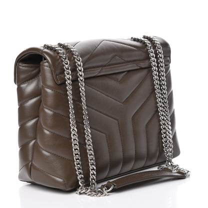 Saint Laurent Calfskin Y Quilted Monogram Small Loulou Chain Satchel Faggio 3 of 10