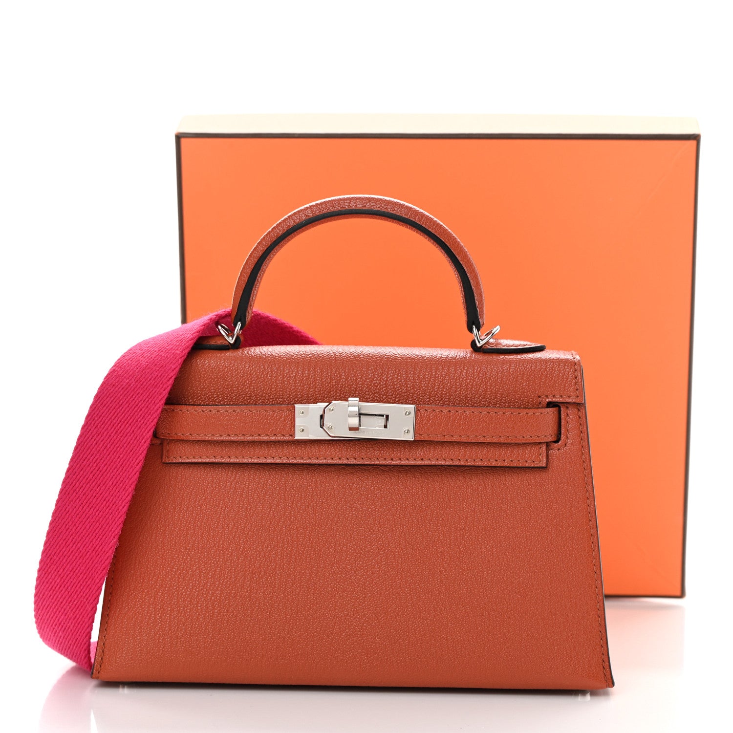 Hermes Chevre Mysore Mini Kelly Sellier 20 Cuivre Rose Mexico 13 of 13