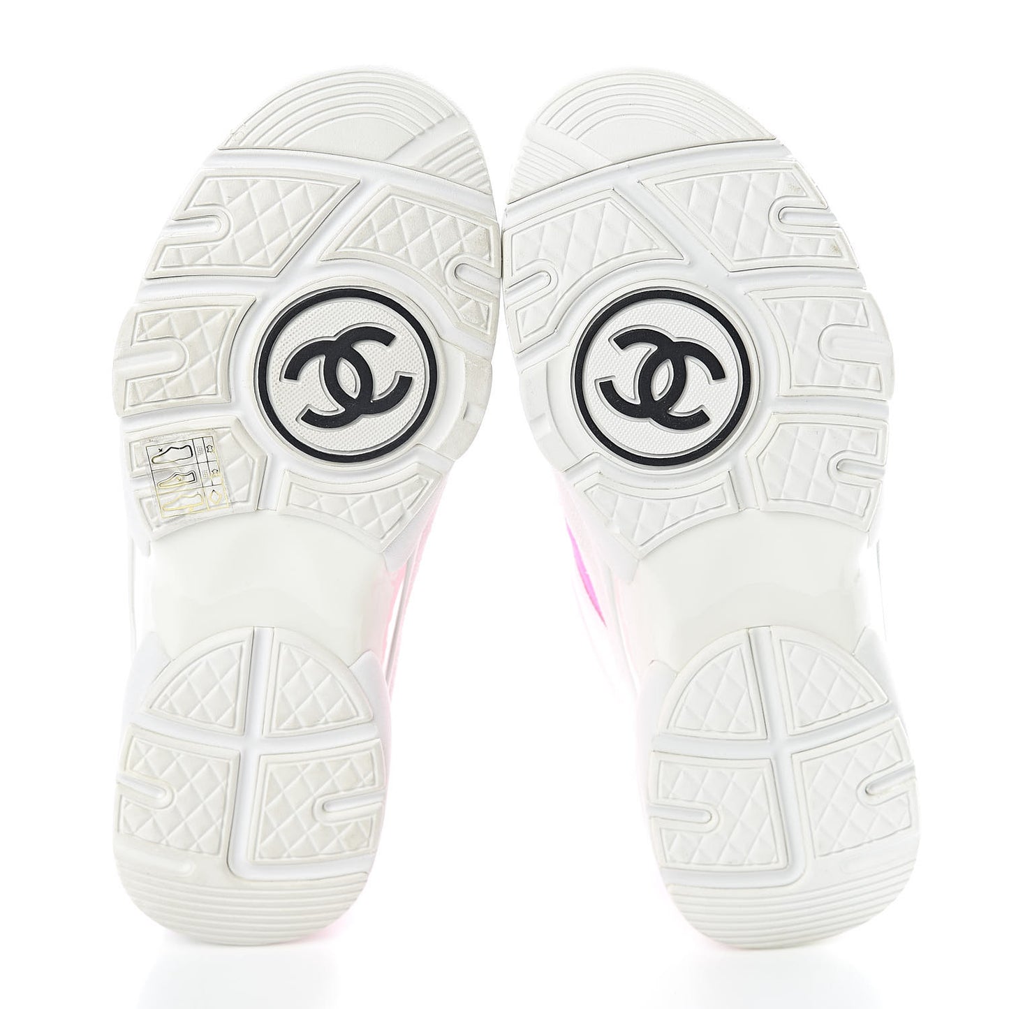 Suede Calfskin Lambskin Neoprene High Top CC Sneakers 37 White Fluo Pink