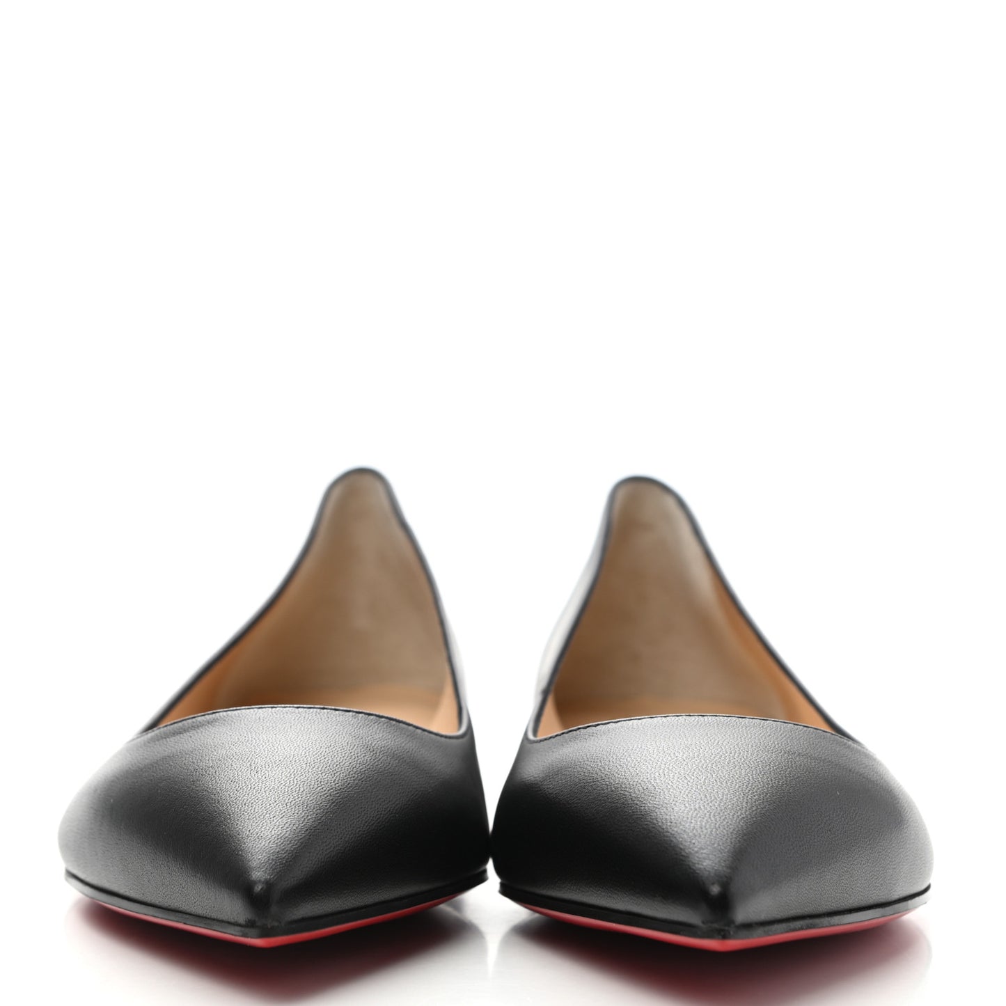 Shiny Nappa Ballalla Flats 38.5 Black