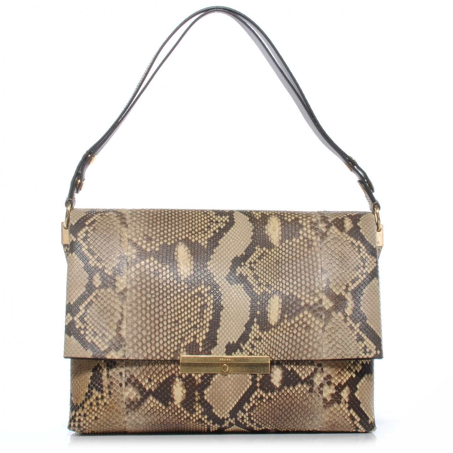 Python Blade Flap Bag Natural