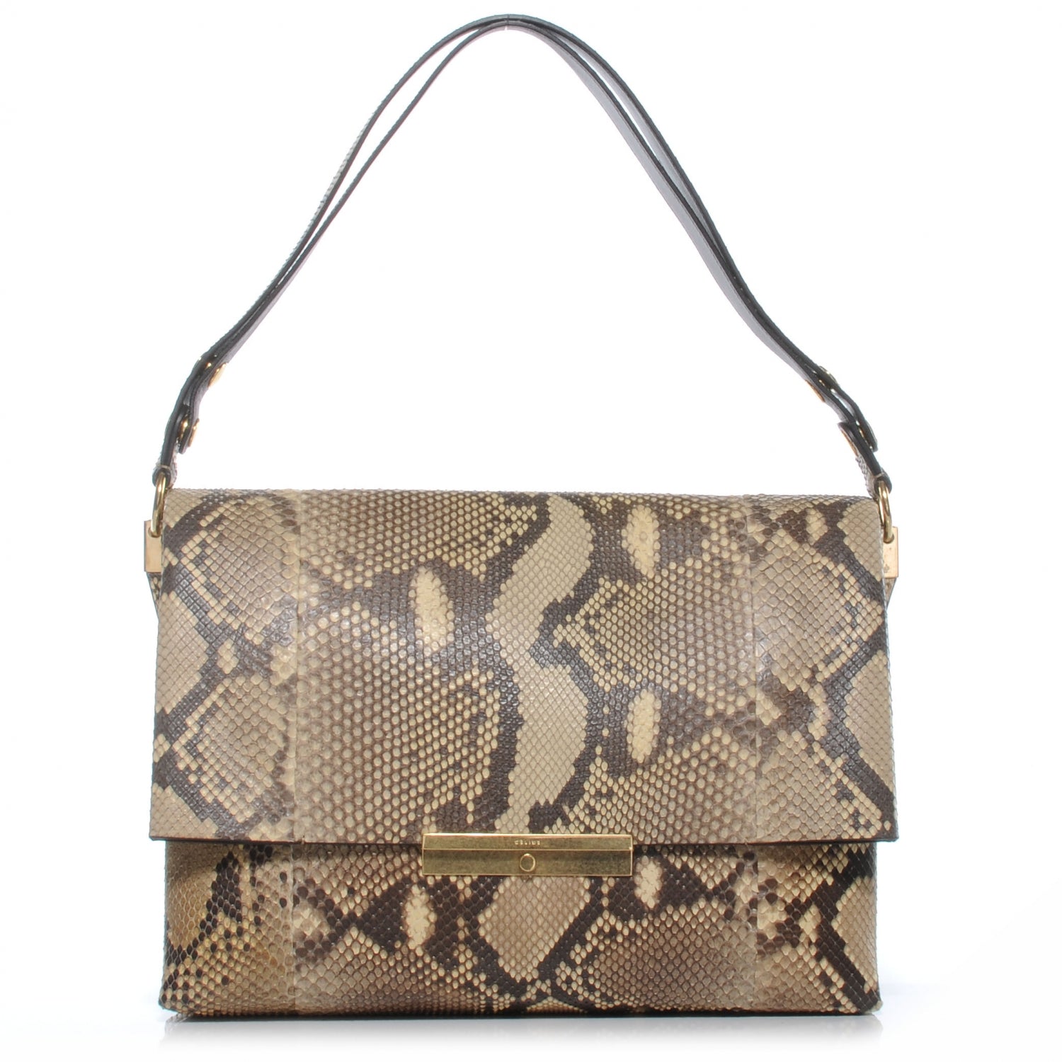 Celine Python Blade Flap Bag Natural 1 of 9