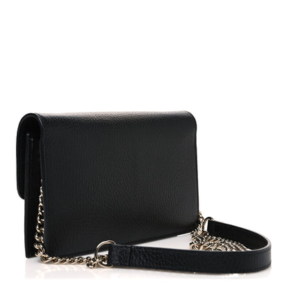 Gucci Dollar Calfskin Interlocking G Chain Wallet Black 3 of 11