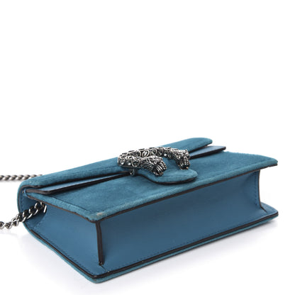 Gucci Velvet Super Mini Dionysus Shoulder Bag Pavone Cyan 4 of 9