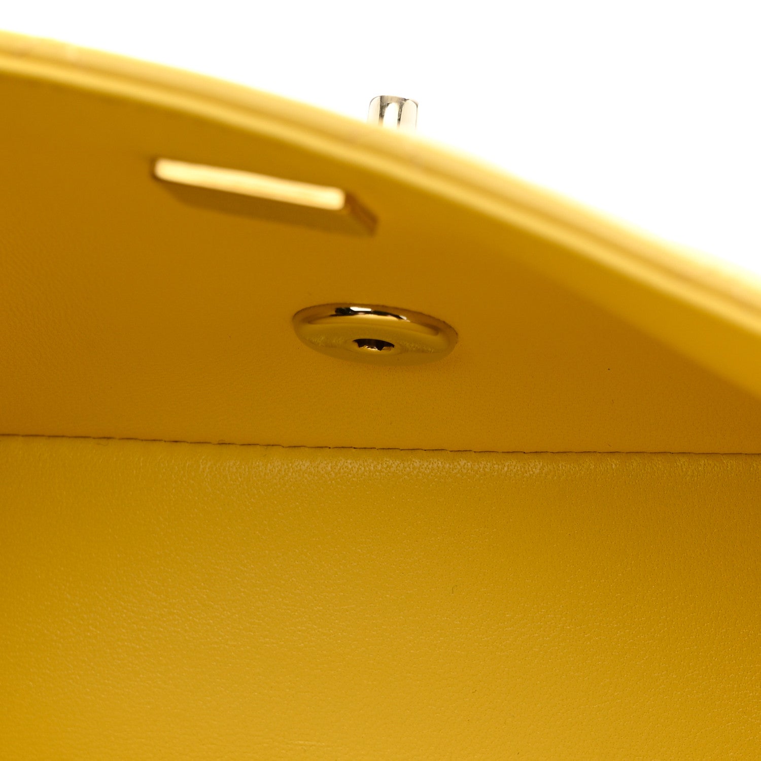 Chanel Lambskin Quilted Mini Rectangular Flap Yellow 5 of 11