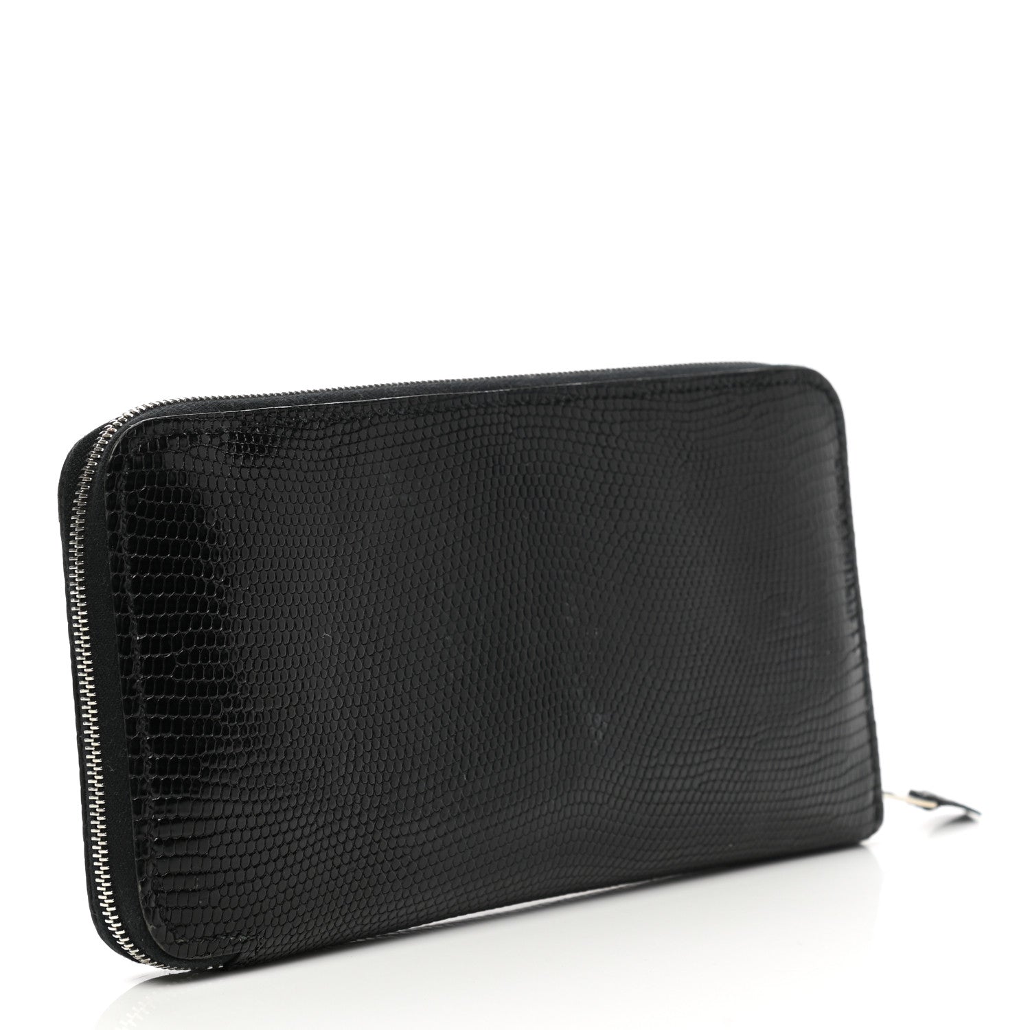 Hermes Lizard Azap Wallet Black 3 of 8