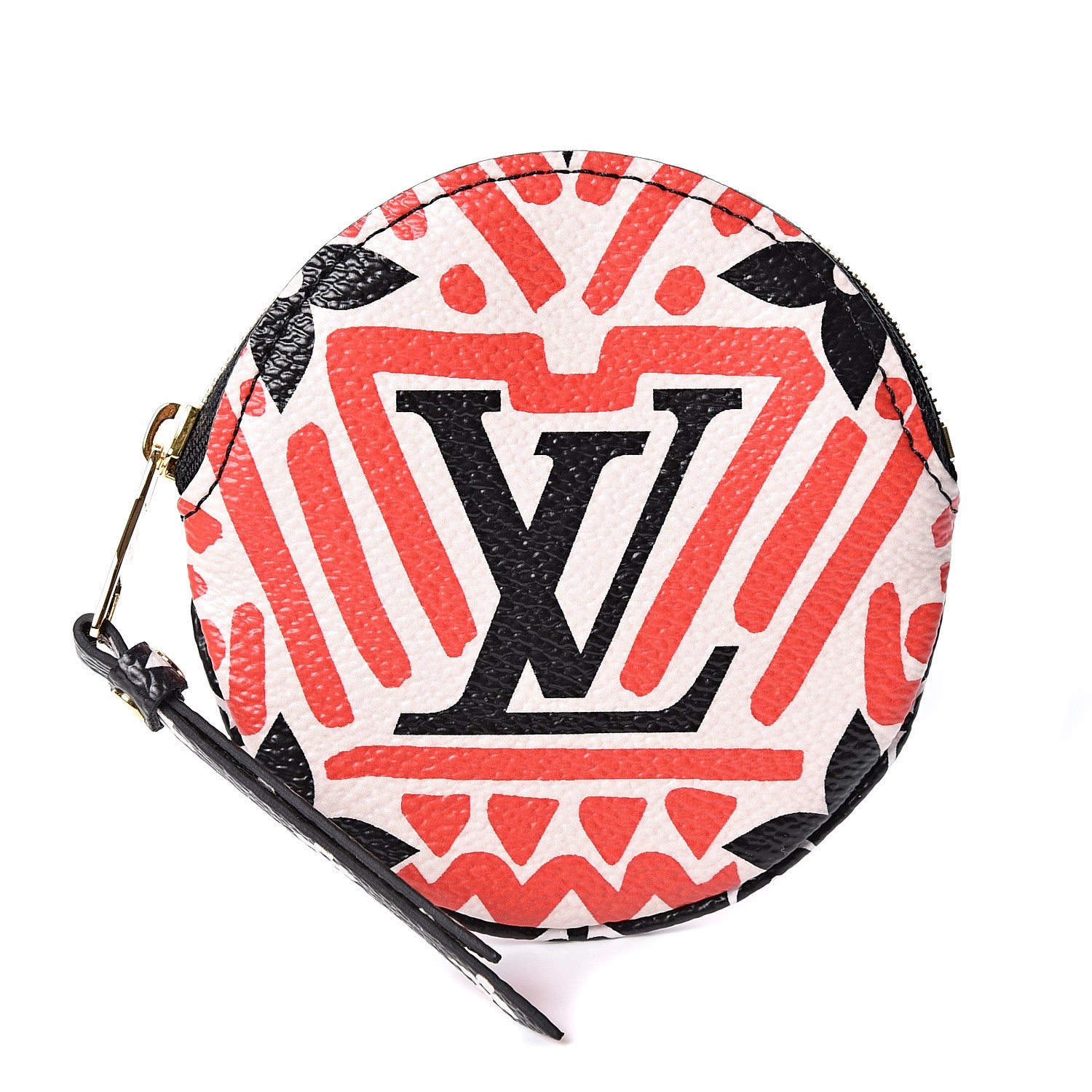 Louis Vuitton Monogram Giant Crafty Round Coin Purse Creme Rouge 1 of 7