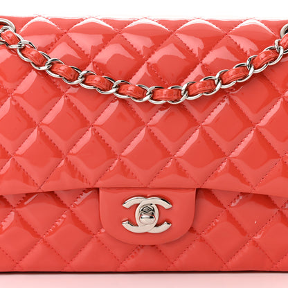 Chanel Patent Quilted Medium Double Flap Pink 8 of 21