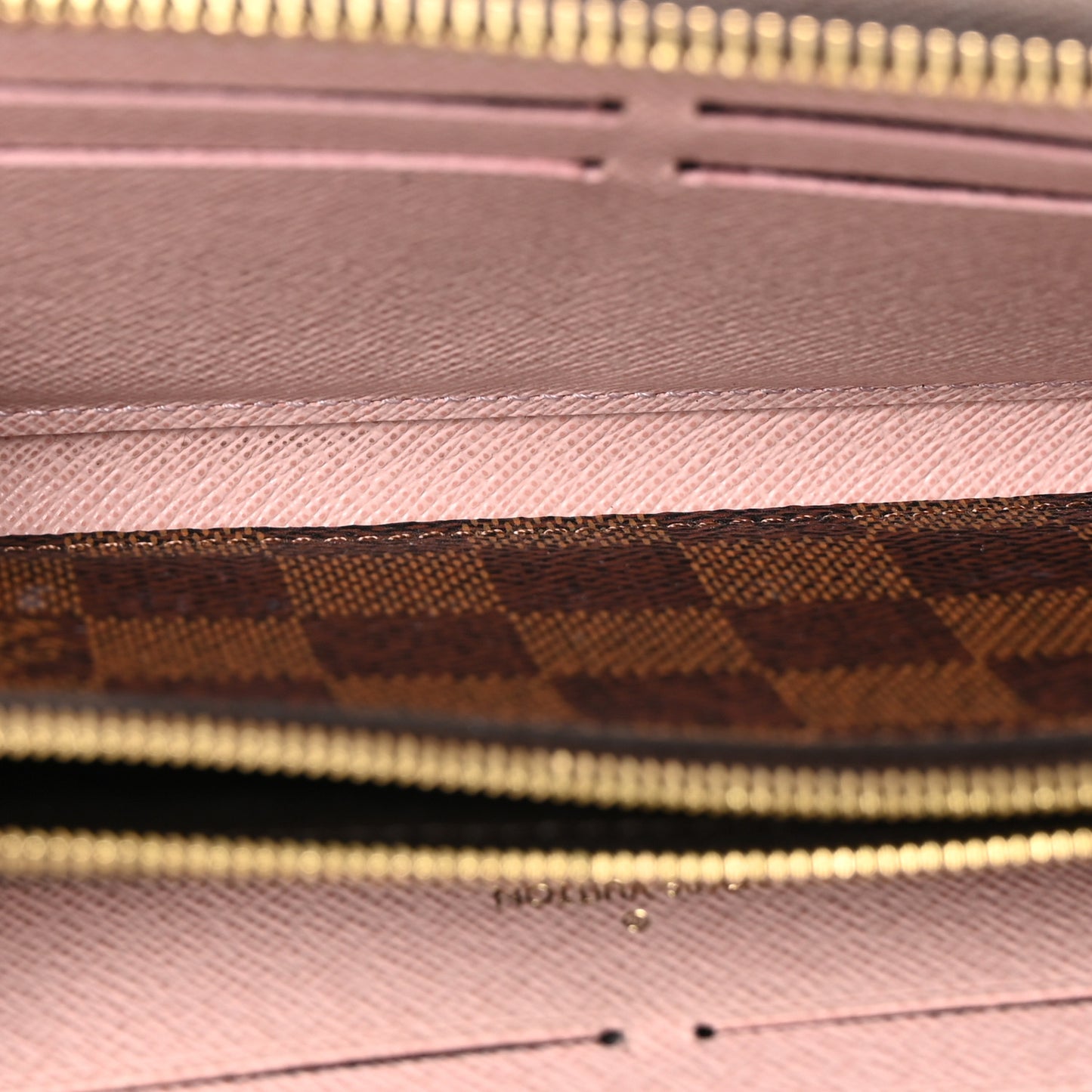 Damier Ebene Clemence Wallet Rose Ballerine