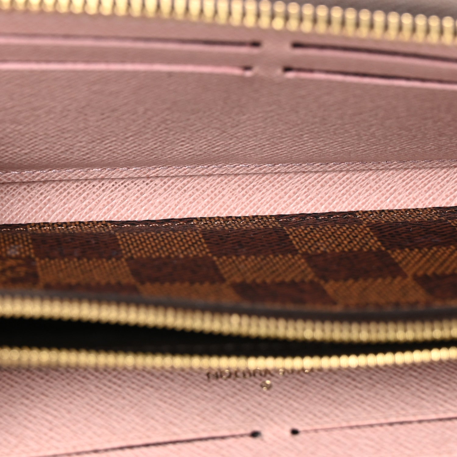 Louis Vuitton Damier Ebene Clemence Wallet Rose Ballerine 5 of 10