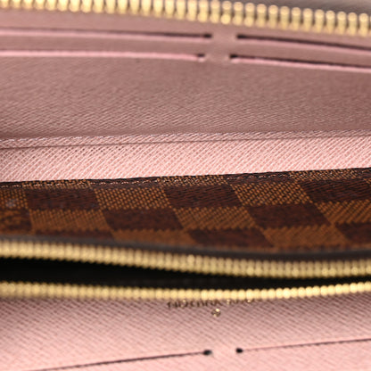 Louis Vuitton Damier Ebene Clemence Wallet Rose Ballerine 5 of 10