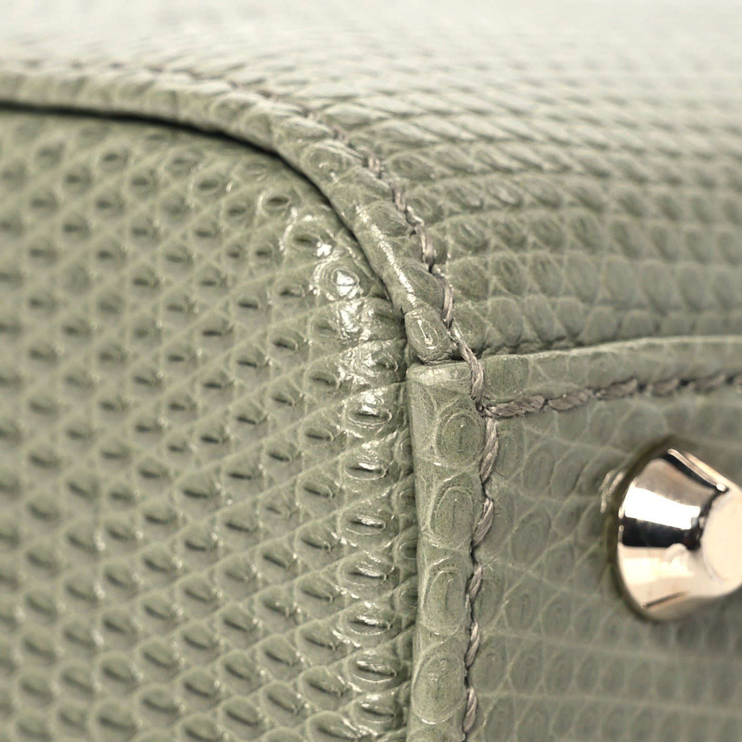 Lizard Mini Lady Dior  Vert Saule