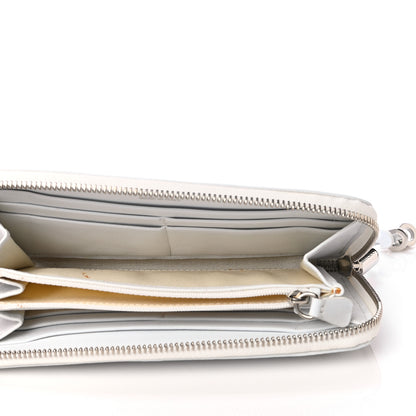 Jimmy Choo Calfskin Filipa Star Zip Around Wallet White 5 of 19