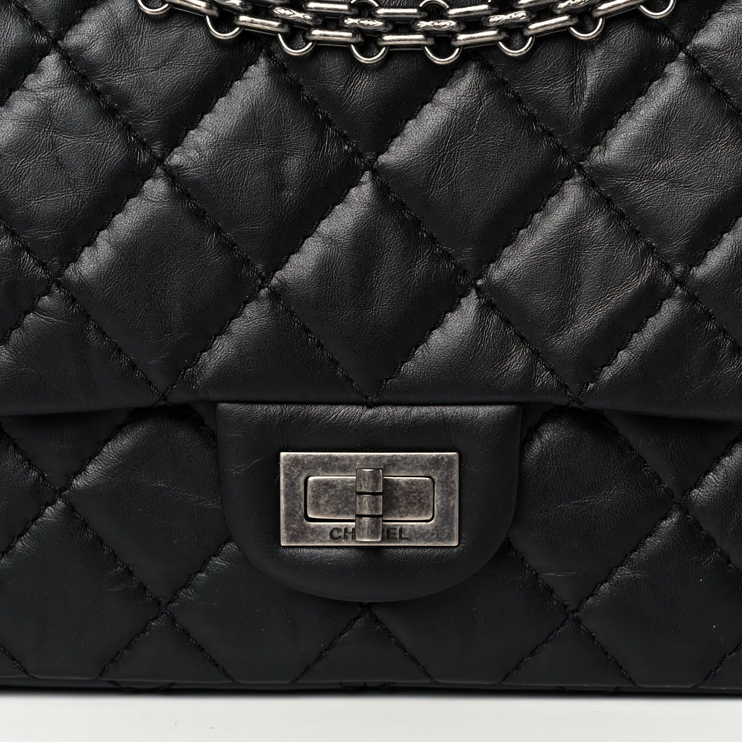 Chanel Aged Calfskin Quilted 2.55 Reissue 226 Flap Black 8 of 11