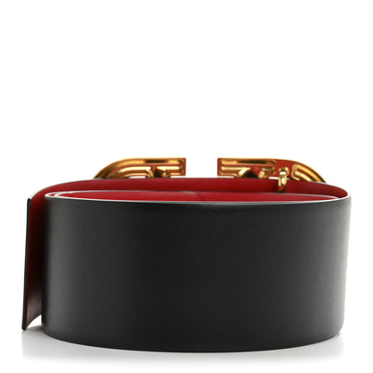 Valentino Garavani Glossy Calfskin VLogo Reversible 70mm Belt 85 34 Black Rouge Pur 2 of 6