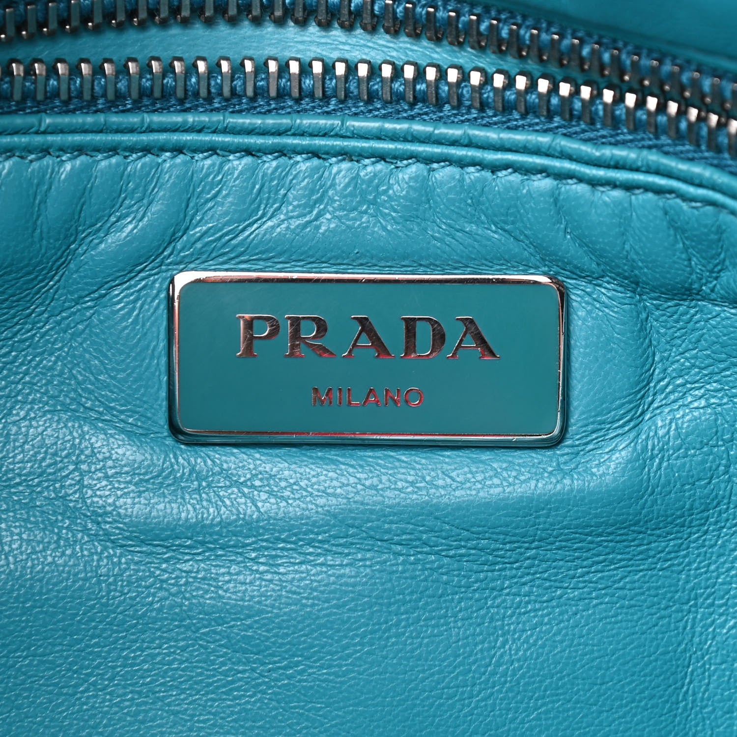 Prada Nappa Bomber Sound Chain Flap Shoulder Bag Turchese 6 of 10