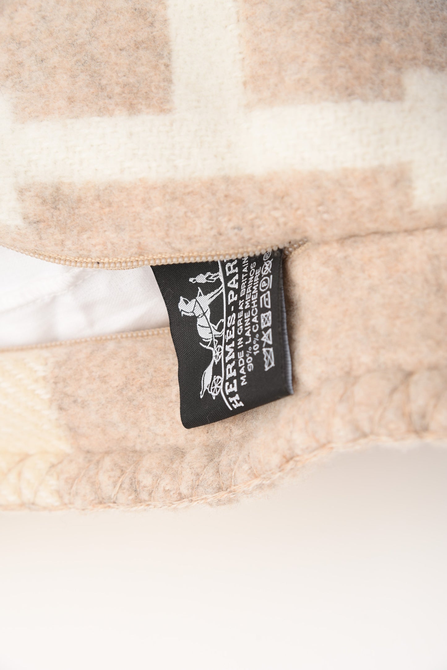 Wool Cashmere Avalon III Pillow PM Coco Camomille
