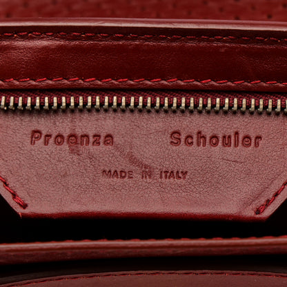 Proenza Schouler Lambskin Perforated Tiny PS1 Satchel Burgundy 7 of 14