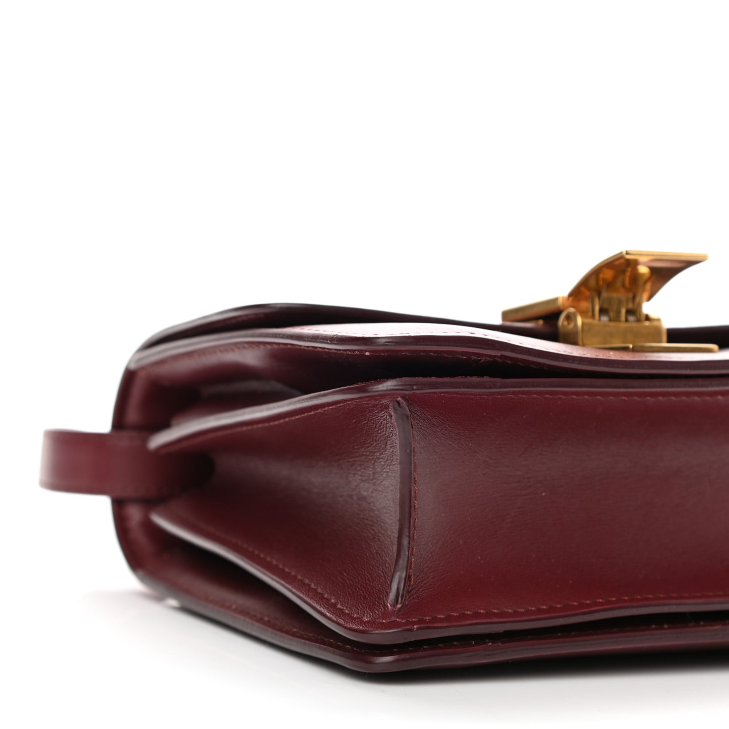 Box Calfskin Small Classic Box Flap Bag Burgundy