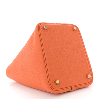 Hermes Taurillon Clemence Picotin Lock 18 PM Orange 4 of 12