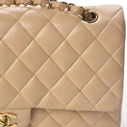 Chanel Lambskin Quilted Medium Double Flap Beige 14 of 18