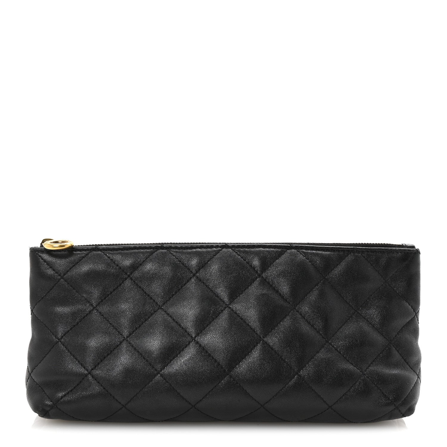 Saint Laurent Lambskin Quilted Icare Cosmetic Pouch Black 1 of 12