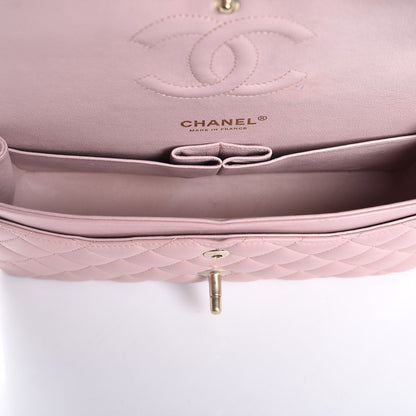Chanel Lambskin Quilted Medium Double Flap Pink 6 of 17